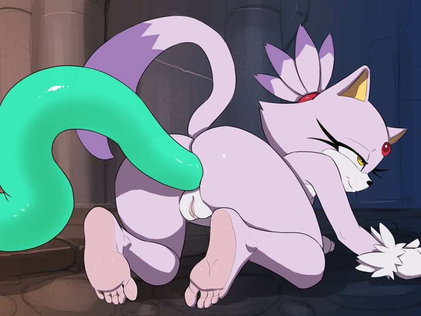 1girls anal anal_sex animated anthro anus ass barefoot blaze_the_cat breasts domestic_cat feet feline female gekasso mobian_(species) nude pussy sega sex sonic_(series) sonic_the_hedgehog_(series) tentacle tentacle_sex