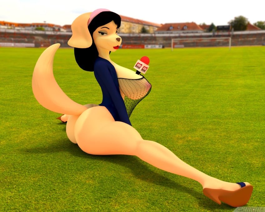 anthro breasts canid canine carbiid3 fishnets maite maite_terranova seleccion_canina spread_legs terranova