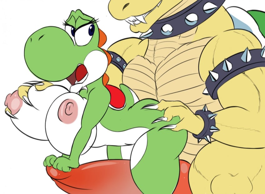 anthro ass big_breasts big_dom_small_sub big_penis bowser breasts butt_grab duo female genitals hand_on_butt huge_breasts huge_cock hyper hyper_genitalia hyper_penis male mario_(series) nintendo nipples nude penis protagonistsub_antagonistdom seii3 seiiartworks size_difference small_sub_big_dom straight video_games yoshi