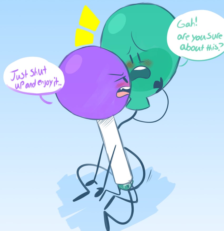 1boy 1girls balloonpop balloony_(bfdi) battle_for_bfdi battle_for_dream_island candy fanartist lollipop lollipop_(bfdi) object object_shows sex