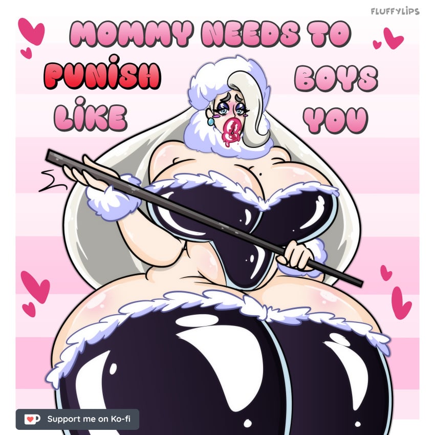 absurd_res bbw beauty_mark big_breasts big_lips blonde_hair blue_eyes blush bodysuit chubby corset dominatrix english_text fluffylips fur fur_collar fur_hat fur_trim half-closed_eyes hi_res huge_breasts hyper_bimbo hyper_lips hyper_thighs lips lipstick melony_(pokemon) milf plump pokemon pokemon_ss simple_background thick_lips thick_thighs thighhighs wide_hips