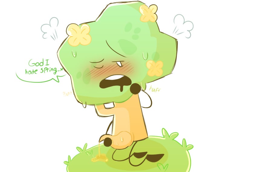 battle_for_dream_island fanartist object_shows penis plant sap solo tree_(bfdi)