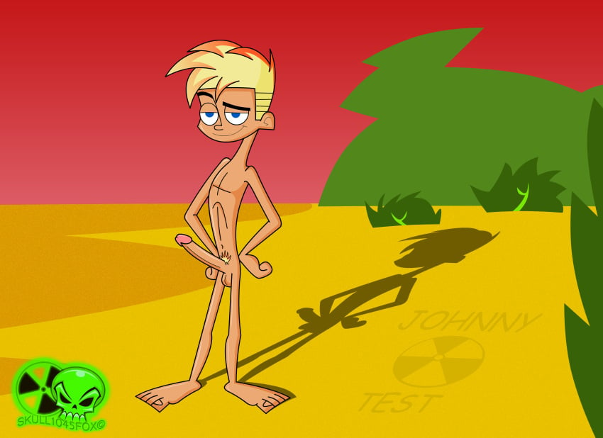 1boy balls cartoon_network erection glans human johnny_test johnny_test_(series) male male_only nude nude_male penis pubic_hair skull1045fox solo tagme