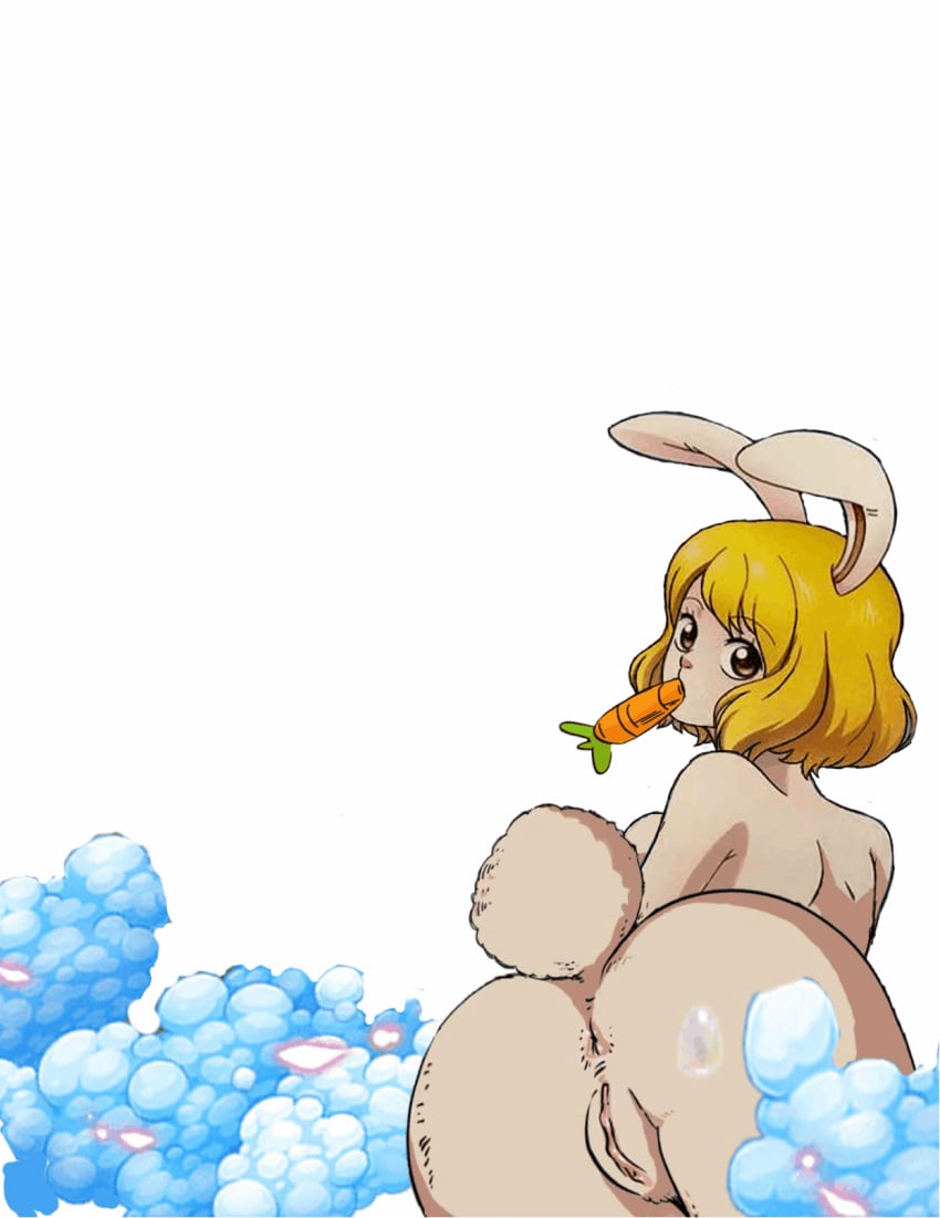 animal_ear animal_ears animal_humanoid animal_nose animal_tail animated anthro anthro_only anus ass ass_focus ass_shake ass_up back_view behind behind_view big_ass big_butt blonde blonde_hair brown_eyes bunny_ears bunny_girl bunny_tail bunnygirl butt butt_crack butt_focus butt_shot butthole carrot carrot_(one_piece) cloud clouds eating female female_only fluffy_tail fur furry furry_only looking_at_viewer looking_back naked nude nude_female one_piece presenting presenting_anus presenting_ass presenting_butt presenting_hindquarters presenting_pussy presenting_vagina purplemantis pussy rear_pussy rear_view sideboob simple_background solo tail vagina white_background white_fur yellow_hair