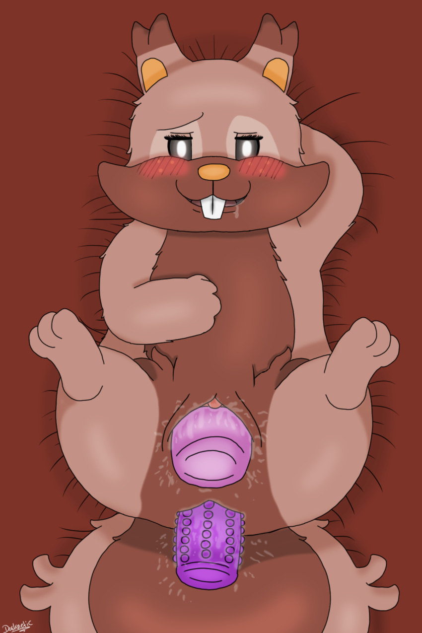 2020 2:3 anal anal_sex blush bodily_fluids brown_body brown_fur clitoris darknetic digital_media_(artwork) dildo dildo_in_ass dildo_in_pussy double_penetration drooling eye_markings female feral fluffy fluffy_tail fur genital_fluids greedent hi_res lying mammal markings nintendo on_back open_mouth orange_body orange_fur orange_nose penetration pokémon_(species) pokemon pussy_juice rodent saliva sex_toy simple_background solo spread_legs spreading teeth tongue vaginal_penetration vaginal_penetration video_games