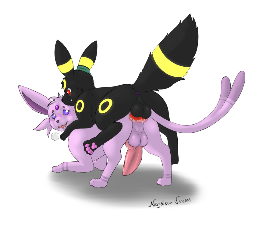 animal_genitalia animal_penis arkoh_umbreon balls canine_penis duo eeveelution espeon feral forehead_gem genitals hi_res iggy_(nagatsun) male male/male male_only male_penetrated male_penetrating male_penetrating_male markings nagatsun nintendo penetration penis pokémon_(species) pokemon pokemon_(species) umbreon video_games yellow_markings