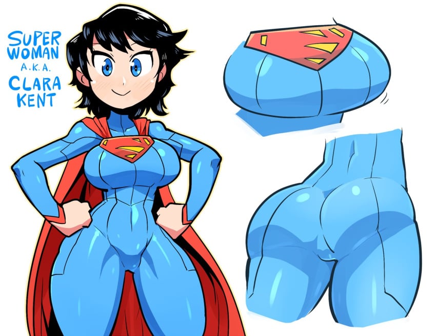 1girls ass big_ass big_breasts breasts clara_kent cleavage crap-man dc female female_only genderswap large_breasts rule_63 solo superheroine superman_(series) superwoman