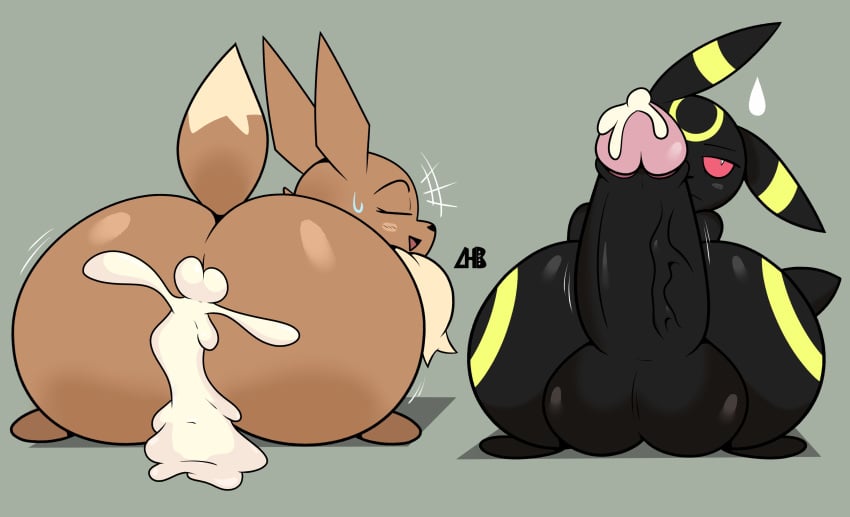 2024 absurd_res after_sex ambiguous_gender ass balls big_balls big_butt big_penis black_body black_nose blush bodily_fluids brown_body brown_butt brown_fur closed_eyes cum cum_in_ass cum_inside cum_on_penis duo eevee eeveelution eyebrows eyelashes female feral fur generation_1_pokemon generation_2_pokemon genital_fluids genitals glans hi_res huge_balls huge_cock luanctoons lying male male/female motion_lines mouth_closed neck_tuft nintendo on_front on_ground open_mouth open_smile penis pokemon pokemon_(species) smile sweat sweatdrop tail tongue tuft umbreon vein veiny_penis