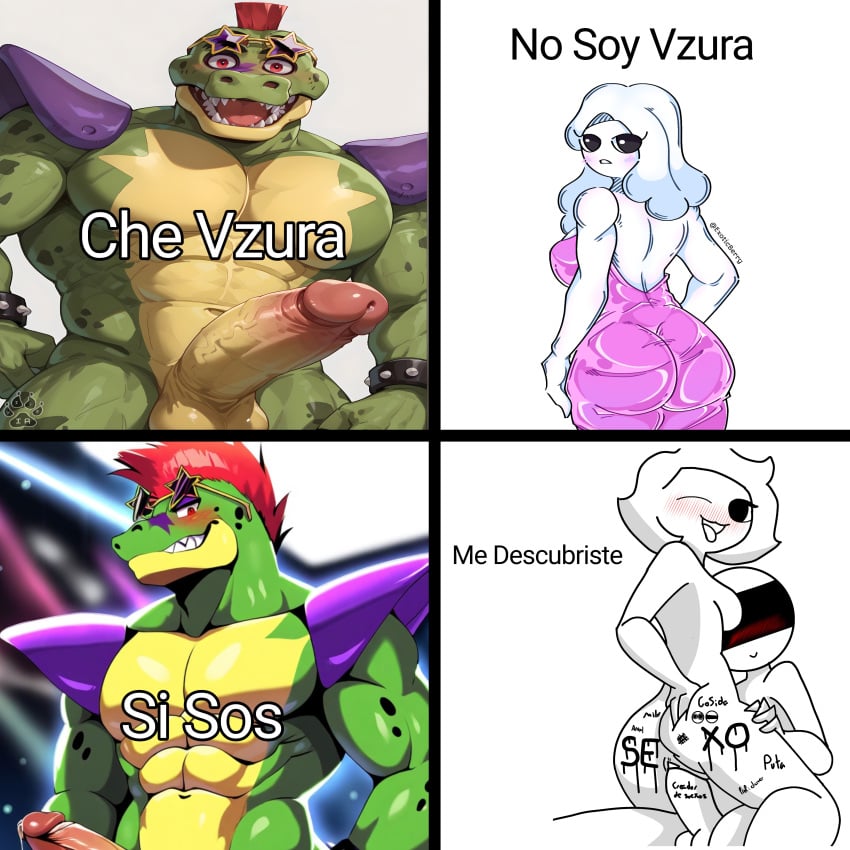1boy 1boy1girl 1girls ass cjsj cjsjdomador cjsjesundomador cjsjgod cjsjgolf cjsjteaniquila cleiver female five_nights_at_freddy's fnaf fnafeschad large_ass male meme montgomery_gator_(fnaf) penis penis_in_pussy pussy spanish_text straight text vagina xiaro xiarodomadoradepijas xiarorule xiarosumisa