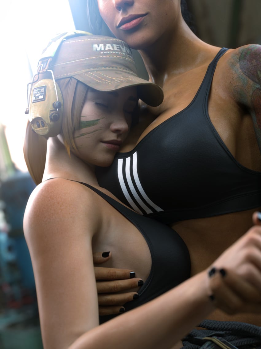 2girls 3d 3d_(artwork) activision big_ass big_breasts breasts bust busty call_of_duty call_of_duty_mobile call_of_duty_modern_warfare_2_(2022) chest curvaceous curvy curvy_figure face_between_breasts face_in_breasts female female_focus head_between_breasts height_difference huge_breasts hugging human infinity_ward interracial interracial_yuri large_breasts latina light-skinned_female light_skin lips looking_at_partner mara_(cod) mature mature_female modern_warfare size_difference slim_waist south_american thick thick_hips thick_legs thick_thighs thighs top_heavy urban_tracker venezuelan voluptuous waist warzone wide_hips word2 yuri