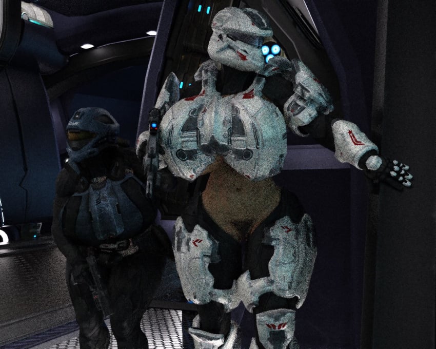 2girls big_breasts big_butt big_thighs halo halo_(game) halo_(series) halo_3_odst halo_4 impractical_armor sarah_palmer veronica_dare