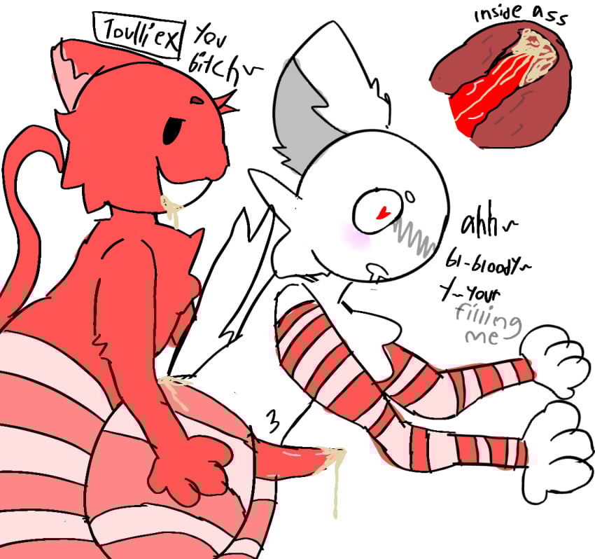 2boys animal_ears animal_penis big_ass bitch black_outline bloodcat_(roblox) blush contest cum cum_in_ass cum_in_mouth cum_inside cuming deep_blush dick dick_in_ass evilcat_(roblox) fangs femboy_only floof furry_femboy furry_only gay gay_sex hot inside legwear male male_only naked no_humans no_underwear penis penis_in_ass red_eyes red_fur roblox roblox_avatar robloxian say_gex self_upload sex showing_off toulliex white_fur white_room