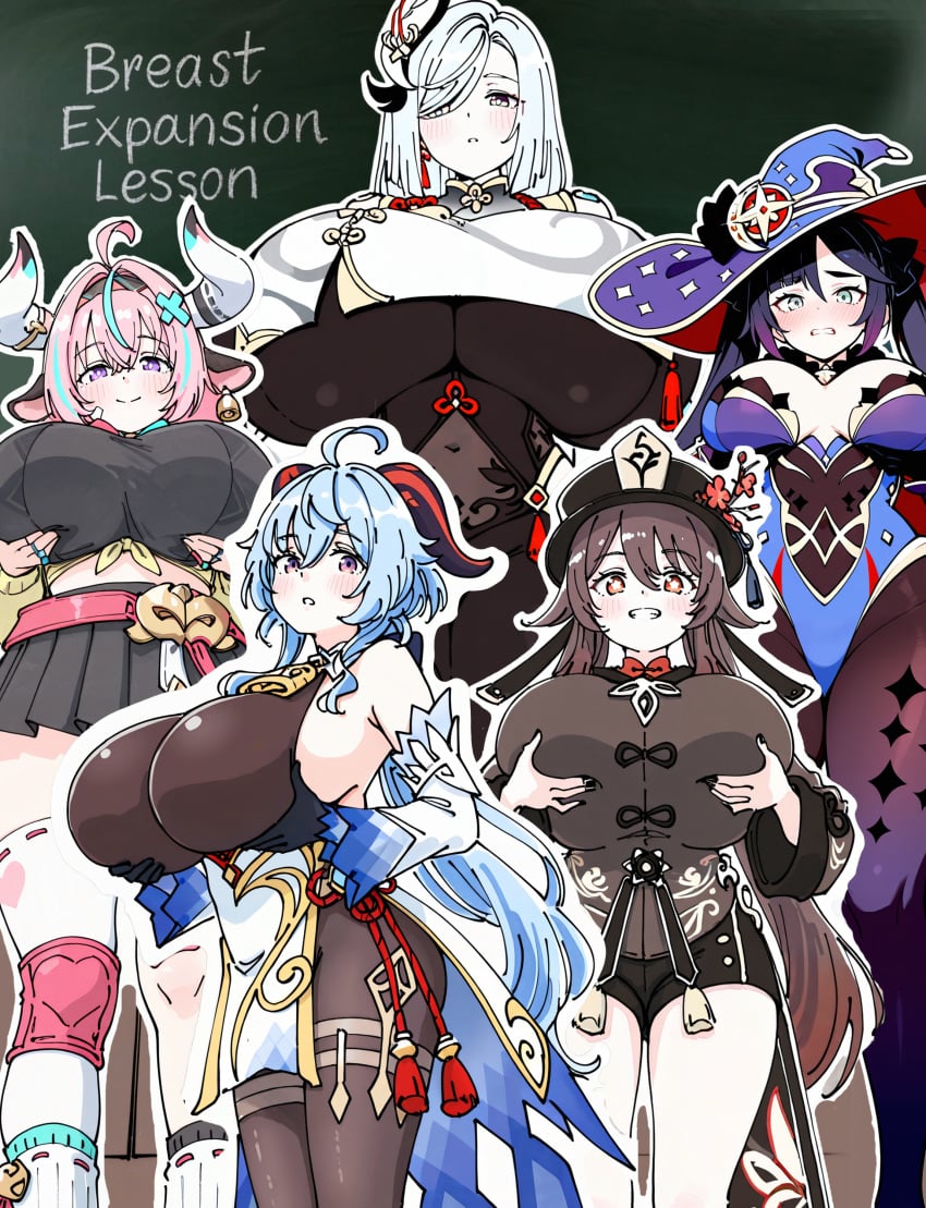 ai_generated artist_sirnrei ass ass_bigger_than_head ass_cleavage ass_expansion big_ass big_nipples blush breast_expansion breast_outside breasts breasts_bigger_than_body breasts_bigger_than_head comic cow_girl erect_nipples farm female female_only ganyu_(genshin_impact) genshin_impact gigantic_ass gigantic_breasts gigantic_nipples headband heavy_breasts hips_expansion hourglass_expansion hourglass_figure hu_tao_(genshin_impact) huge_ass huge_breasts hyper_ass hyper_breasts hyper_nipples lactating_through_clothing lactation lactation_through_clothes large_areolae large_breasts large_nipples liyue_girls long_nipples mega_lactation metal_collar milking milking_breasts milking_machine mona_(genshin_impact) mondstadt_girls multiple_girls natlan_girls neon_genesis_evangelion nipple_bulge nipple_expansion nipple_growth nipple_play nipples_visible_through_clothing no_bra nude, originalcharacter ripped_clothing shenhe_(genshin_impact) sirnrei squeezing_breast streaming transformation varesa_(genshin_impact)