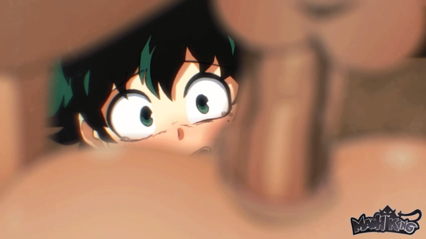 2boys anal anal_penetration anal_sex animated asian asian_male close-up deku gay green_eyes green_hair izuku_midoriya male male_only maoh_king mating_press mirio_togata my_hero_academia nude open_mouth thrusting_into_ass yaoi