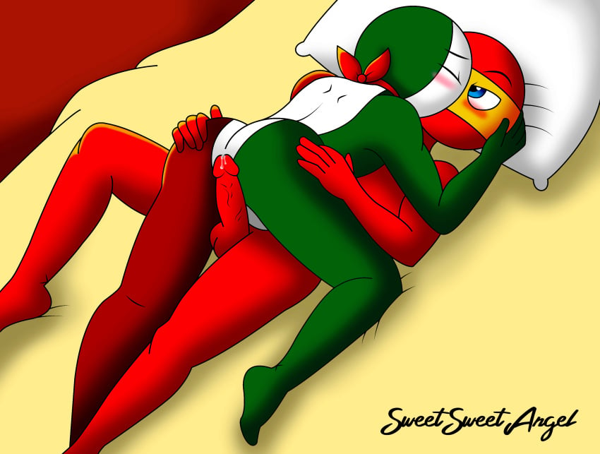 2boys anal anal_sex barefoot big_penis blue_eyes blush blushing butt butt_grab closed_eyes countryhumans couple erection feet gay italy italy_(countryhumans) kissing male male/male naked nude precum romantic romantic_couple romantic_sex sex spain spain_(countryhumans) spread_legs yaoi