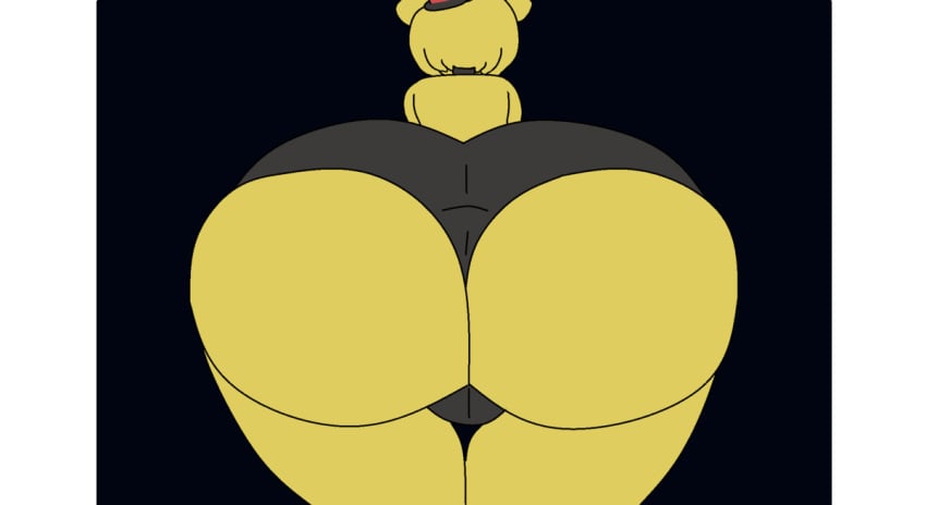 animated animated_gif anthro ass ass_focus female five_nights_at_freddy's five_nights_in_anime fourth_wall golden_freddy golden_freddy_(fnaf) huge_ass panties popping_out supersecretsoup_(artist) tagme transparent_background underwear