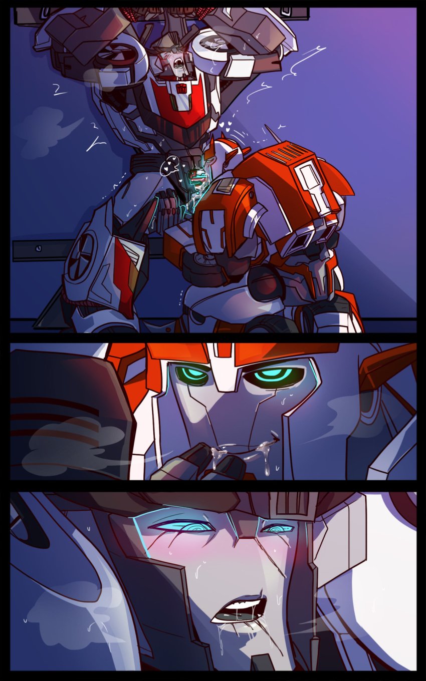 blowjob bondage male_only ratchet_(transformers) restrained restraints schandbringer transformers transformers_prime wheeljack