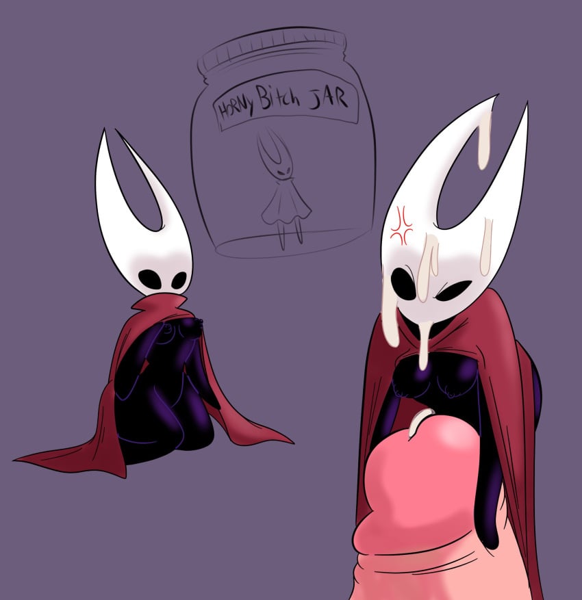 2020 annoyed anthro_penetrated arthropod bodily_fluids breasts cape clothing cum cum_jar cum_jar_(meme) cum_on_face disembodied_penis duo faceless_male female female_focus gametimeasia genital_fluids genitals glans grey_background hi_res hollow_knight hollow_knight_x_humans hornet_(hollow_knight) human human_penetrating humanoid_genitalia humanoid_penis implied_cum_jar insect jar macro male micro micro_on_macro penis purple_body retracted_foreskin simple_background size_difference solo_focus straight team_cherry uncut video_games