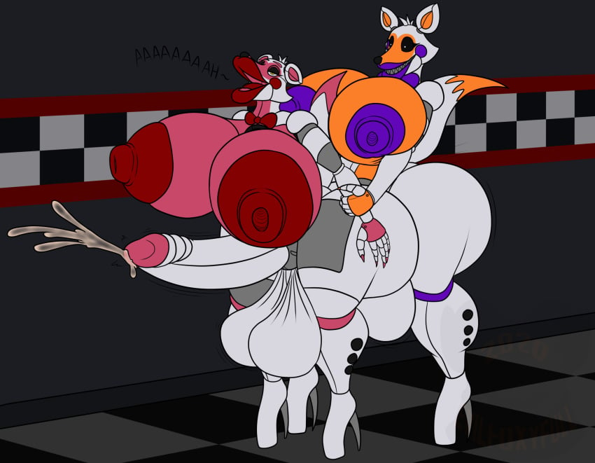 anal balls big_balls big_breasts big_lips big_penis bimbo bimbofication bodily_fluids breasts canid canine cum duo evilfoxyfull female five_nights_at_freddy's five_nights_at_freddy's_2 five_nights_at_freddy's_world fox funtime_foxy_(fnaf) funtime_foxy_(fnafsl) futa_only futanari gaping gaping_nipples genital_fluids genitals gynomorph hi_res huge_balls huge_breasts huge_cock intersex lolbit_(fnaf) mammal penetration penis thick_lips video_games yellow_eyes