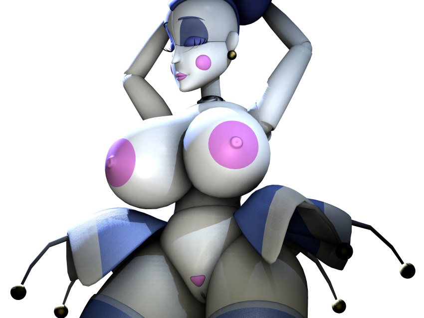 3d 3d_(artwork) 3d_model ballerina ballet ballora ballora_(fnafsl) ballora_(spiderjunior10) big_breasts blackterio blue_hair breasts closed_eyes five_nights_at_freddy's five_nights_at_freddy's:_sister_location fnaf front_view pink_nipples pussy scottgames sister_location skirt solo spiderjunior10 thick_thighs topless transparent_background white_body