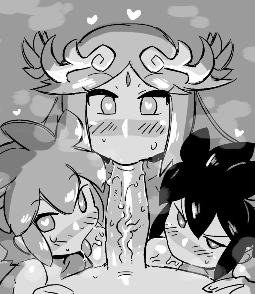 1girls 3boys bisexual bisexual_male both_sexes_in_same_situation crap-man dark_pit female gay girly heart-shaped_pupils kid_icarus male nintendo oral palutena penis pit_(kid_icarus) pov