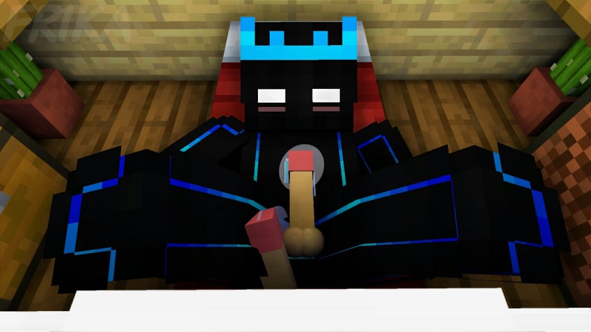 2boys 3d anal black_skin cum dick fr1ka gay minecraft multiple_penises players white_eyes white_skin