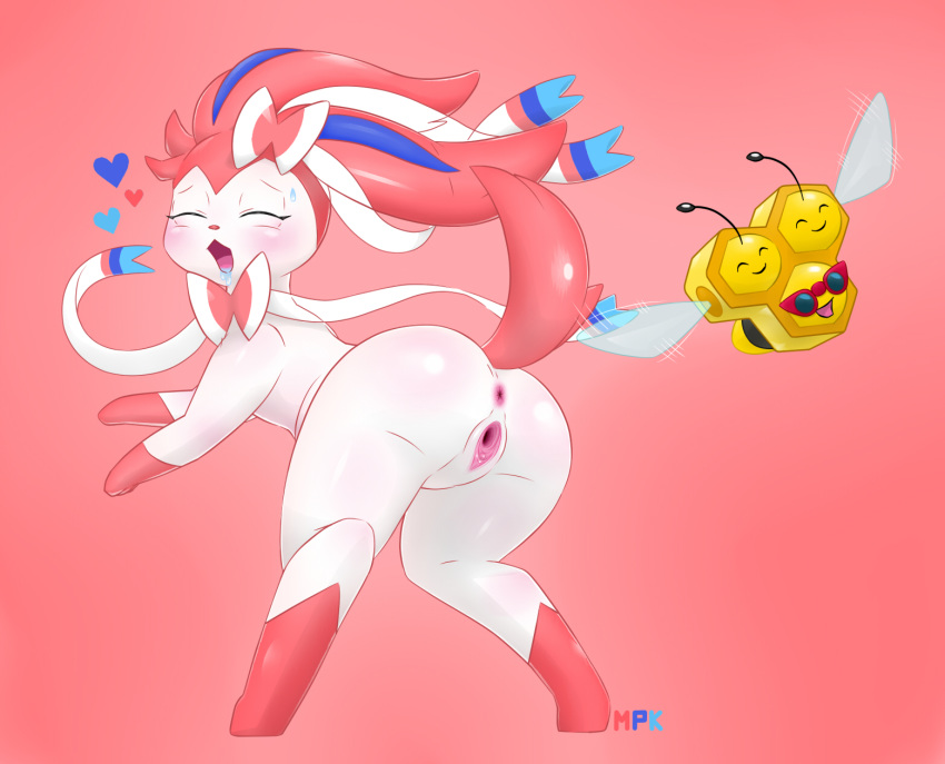 anus ass combee eeveelution female feral fullfolka genitals hi_res male nintendo pokémon_(species) pokemon pokemon_(species) pussy sylveon video_games