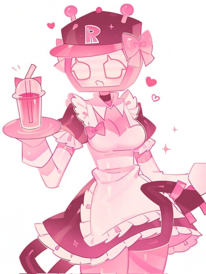 1girls artist_request breasts cleavage clothed forsaken_(roblox) maid roblox roblox_game robloxian robot robot_girl source_request tagme thighs tv_head veeronica