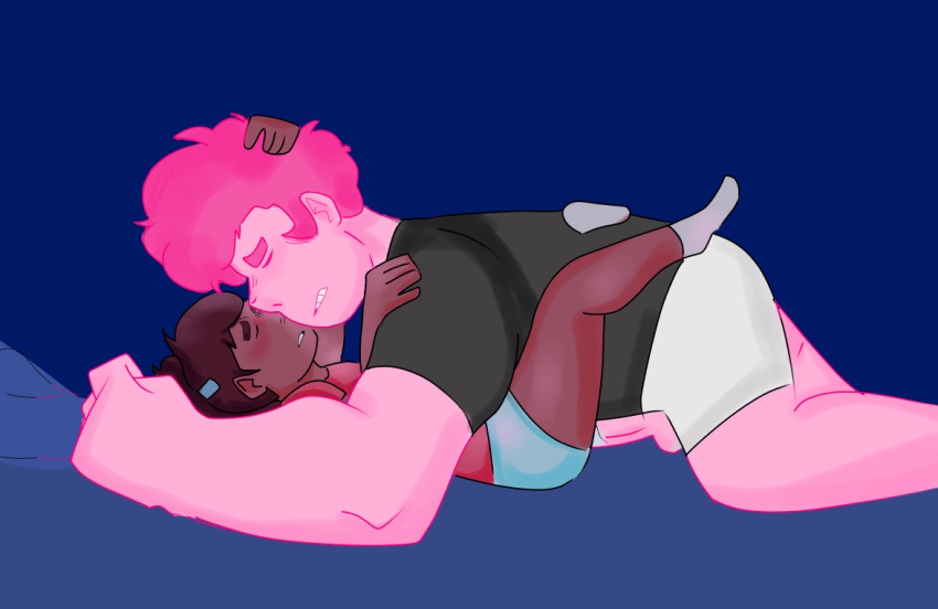 cartoon_network chad_steven closed_eyes clothed_sex connie_maheswaran dick penis penis_in_pussy pink_skin pink_steven sex simple_background size_difference steven_quartz_universe steven_universe steven_universe_future straight wet_pussy