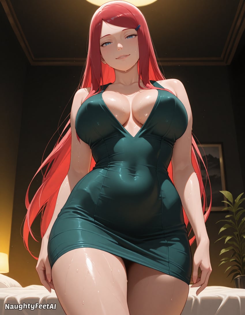 1girl 1girls ai-created ai_generated bangs bare_shoulders bed big_breasts blue_eyes blue_eyes_female breasts cleavage club curvaceous curvaceous_body curvaceous_female curvaceous_figure curvaceous_hips curvaceous_thighs curvy curvy_body curvy_female curvy_figure curvy_hips curvy_thighs dark_room dress female_focus female_only from_below from_front green_dress hairclip hip_sway hips kushina_uzumaki large_breasts long_red_hair looking_at_viewer narrowed_eyes naruto naruto_(series) naruto_shippuden naughtyfeetai neckline night night_club nightclub nipple_outline plants plunging_neckline red_hair red_hair_female room seductive seductive_body seductive_female seductive_gaze seductive_smile sexy sexy_body sexy_female short_dress sleeveless sleeveless_dress smile solo solo_female swaying_hips sweating sweating_profusely swept_bangs tank taut_dress thick_thighs thighs thin_waist through_clothes toned toned_body toned_female uzumaki_kushina voluptuous voluptuous_body voluptuous_female voluptuous_woman walking