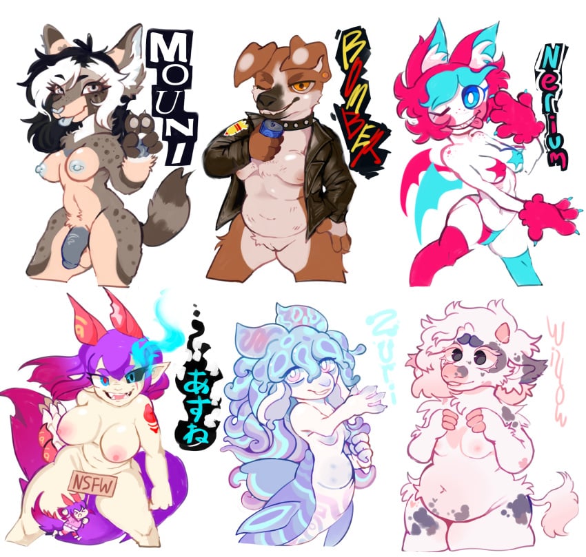 absurd_res alpha_channel animal_ears animal_humanoid anthro arm_tattoo artfight balls bat bat_wings beauty_mark belly_blush belly_nipples beverage beverage_can big_breasts big_tail black_hair black_sclera blue_eyes blue_fire blue_nipples blue_penis blush body_blush bovid bovine breasts brown_body brown_eyes bud_light canid canine canis cattle chest_tuft chibi clothed clothing collar colored_fire digital_media_(artwork) domestic_dog english_text eyelashes fangs female fennec fin fingers fire floppy_ears fluffy_ears fox freckles fur genitals gesture gradient_hair group gynomorph hair half-length_portrait heart heart_nose hi_res highlights_(coloring) holding_object hooved_fingers hooves humanoid inner_ear_fluff intersex jacket leather leather_clothing leather_jacket leather_topwear legwear long_hair looking_at_viewer mammal marine markings membrane_(anatomy) membranous_wings merfolk mermaid_tail multicolored_hair navel nipples nude open_mouth overweight overweight_female pale_skin partially_clothed pasties patched_jacket penis pester pink_body pink_fur pink_nipples pit_bull portrait pose pseudo_hair pussy red_eyes scar sharp_teeth short_hair sign simple_background skinny smile spiked_collar spikes split_form star_pasties striped_body striped_fur stripes tail tail_tuft tattoo teeth tentacle tentacle_hair text thigh_highs tongue tongue_out topwear transparent_background tuft two_tone_hair v_sign webbed_hands white_body white_hair white_highlights wide_hips wings yellow_eyes