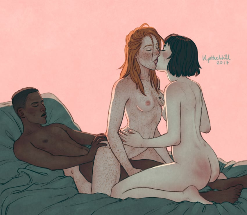 1boy 2girls blaise_zabini breast_grab closed_eyes dark-skinned_male freckles ginny_weasley gryffindor hand_on_breast hand_on_waist hands_on_ass harry_potter hogwarts hogwarts_student inter-house interracial kissing light-skinned_female light_skin male nude on_bed pansy_parkinson reverse_cowgirl_position schoolgirl schoolgirls sitting_on_penis slytherin small_breasts threesome tongue_out tongue_sucking upthehill vaginal_penetration witch wizard