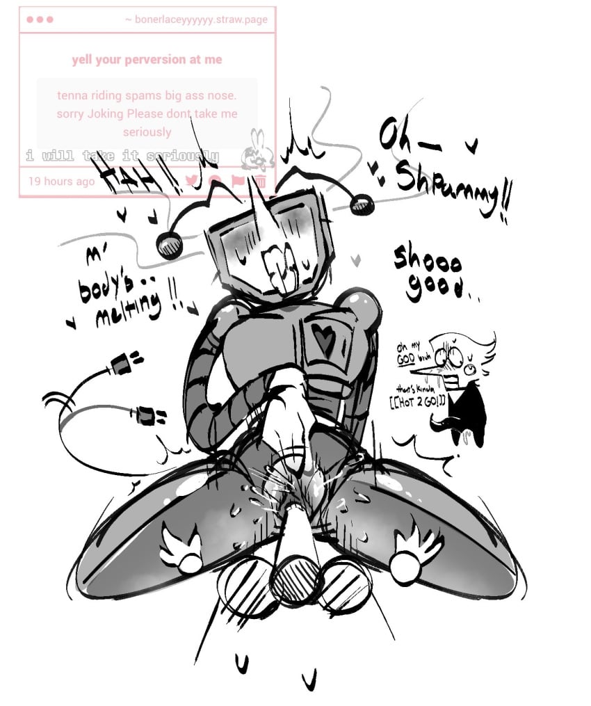 ahegao cuntboy deltarune erolacey gay spamton_g_spamton strawpage_request tenna_(deltarune) undertale_(series) unusual_insertion vaginal_penetration yaoi