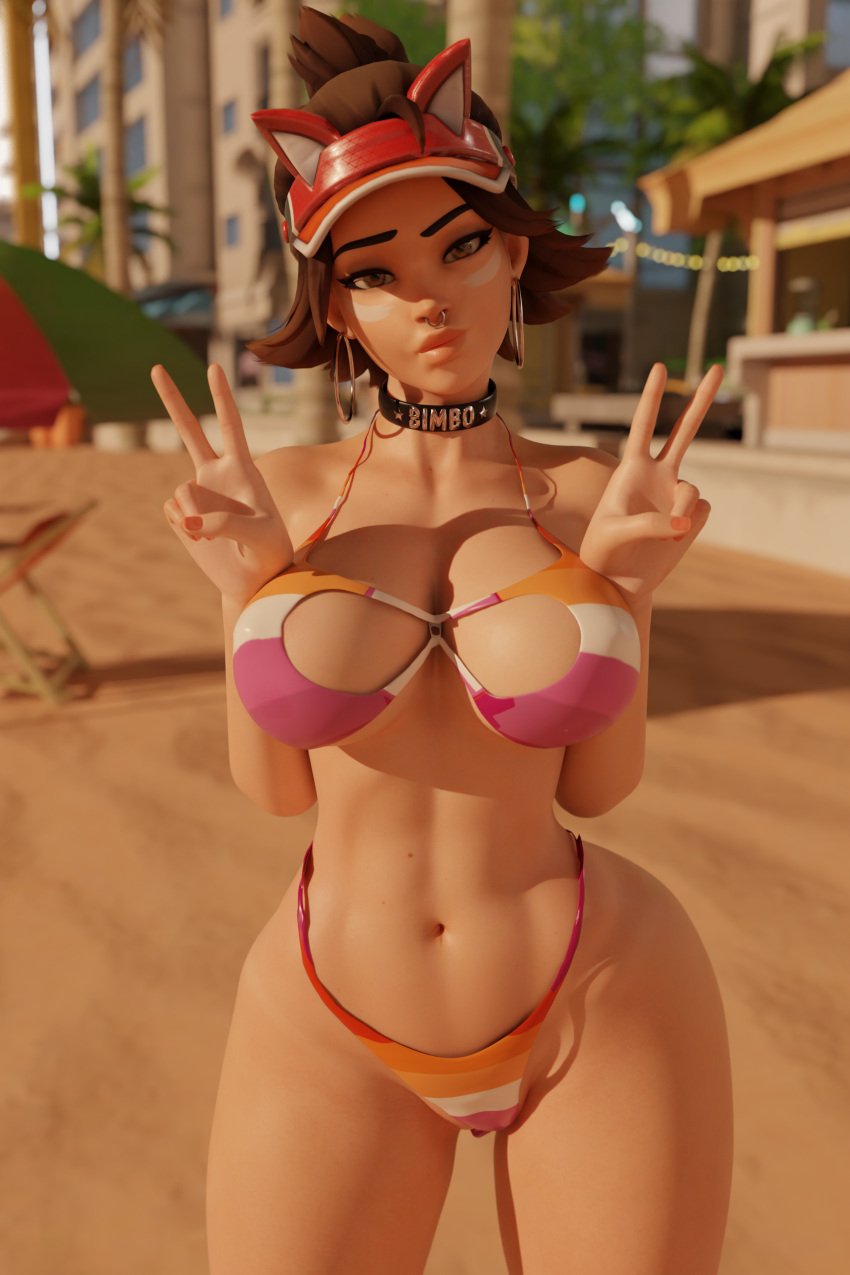 1girls 3d activision big_ass big_breasts blizzard_entertainment breasts busty chest curvaceous curvy curvy_figure female hips hourglass_figure huge_breasts kiriko_(overwatch) kiriko_kamori large_breasts legalshotax3 legs lesbian_pride_colors light-skinned_female light_skin nishikt overwatch overwatch_2 slim_waist thick thick_hips thick_legs thick_thighs thighs top_heavy voluptuous voluptuous_female waist wide_hips