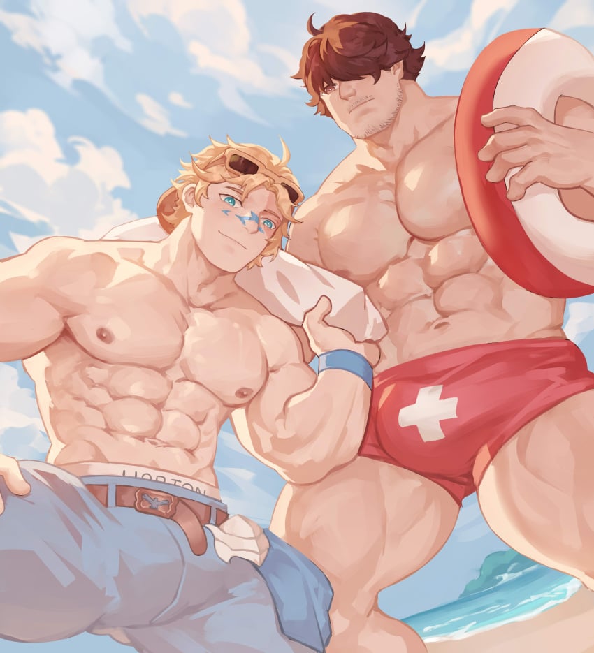 2boys bara charles_holt gay identity_v male_only norton_campbell yaoi