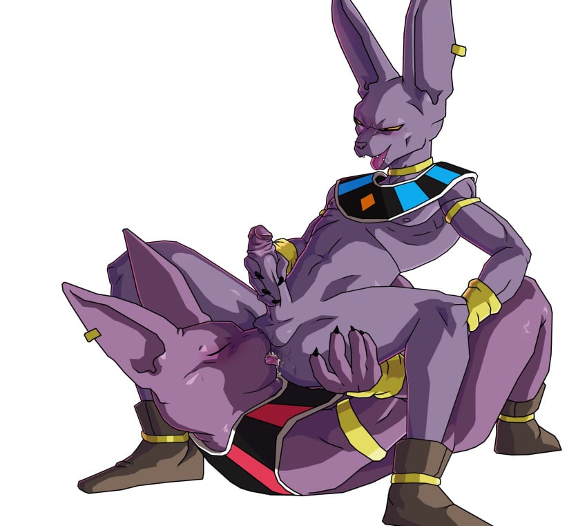 2boys anal anthro beerus bodily_fluids boner boots champa clothing dragon_ball dragon_ball_super duo erection footwear gay genitals hi_res male male/male male_only oral penis rimming saliva sex tea_time tongue yaoi