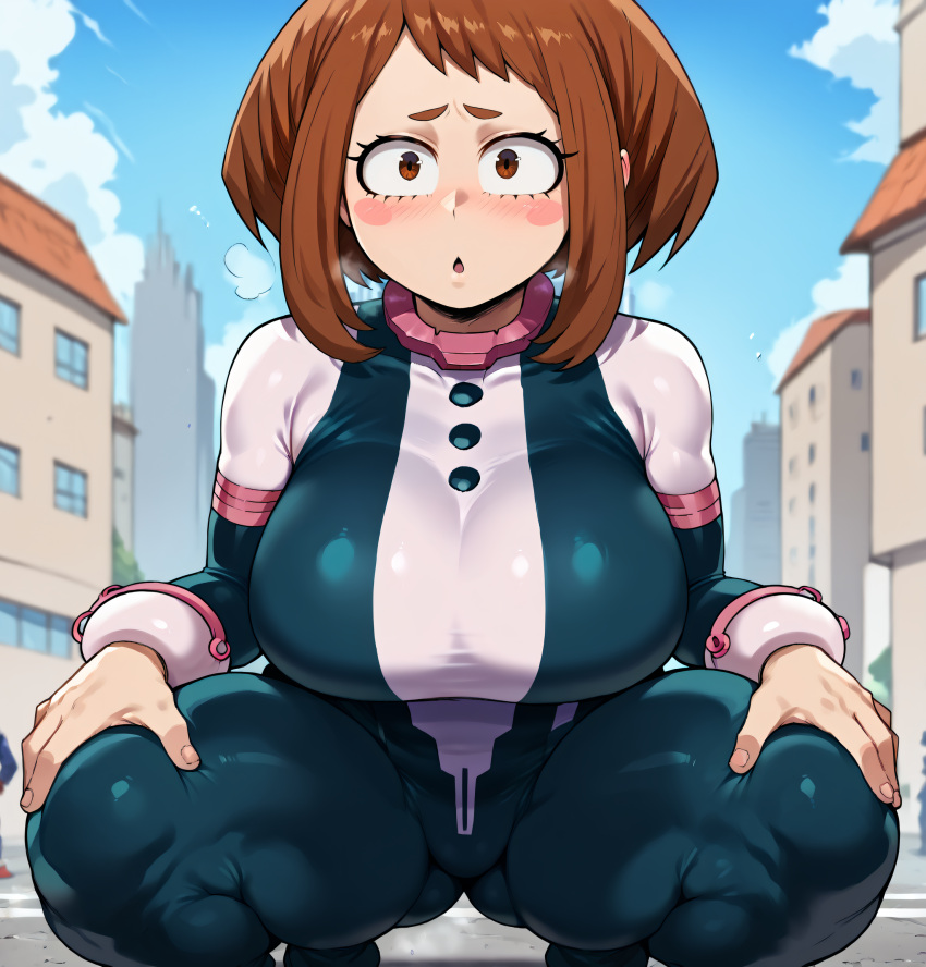 ai_generated boku_no_hero_academia curvy my_hero_academia ochako_uraraka smogai uraraka_ochako voluptuous voluptuous_teen young_female young_woman