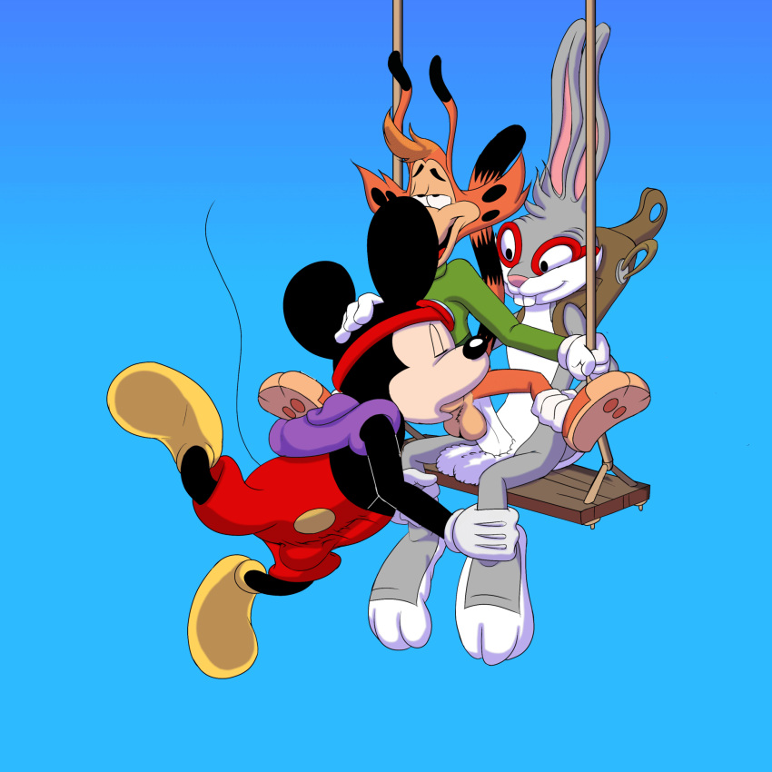 1:1 anal anal_sex animated anthro backpack balls big_ears big_feet black_body blowjob blue_background bob-jiggles bobcat bonkers bonkers_d._bobcat bottomless bottomwear buckteeth bugs_bunny bulge clothing cock_gobble cock_hungry cum_hungry deep_throat disney disney_channel erection erection_under_clothes eyes_closed eyewear falling feet felid feline fellatio footwear fuck_and_suck fucked_and_sucked gangbang gay genitals glasses gloves goggles goggles_on_head green_clothing green_shirt green_topwear grey_body group group_sex hairy_balls handwear hi_res holding_head holding_legs humanoid interspecies lagomorph legs_held_open leporid long_ears long_tail looney_tunes lynx male male/male male_only mammal mickey_mouse mouse mouth_full_of_cock mouthful murid murine oral oral_sex orange_body pants parachute penetration penile penis penis_size_difference pleasure_face rabbit red_bottomwear red_clothing red_pants rodent sex shirt shoes short_playtime sitting_on_penis sky_diving spots spread_legs suck_and_fuck sucked_and_fucked sucking_off swing teeth testicles threesome topless topwear warner_brothers yaoi yellow_clothing yellow_footwear yellow_shoes