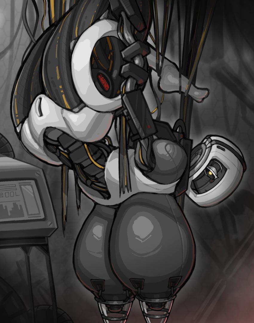 1girls areolae ass ass big_ass big_breasts breast_milking breastmilk breasts breasts_out female female_focus female_only giant_breasts giantess gigantic_breasts glados hi_res highres huge_breasts hyper hyper_breasts lactation milking milking_machine nipples portal portal_(series) portal_2 robot robot_girl tagme yellow_eyes zzzhodazzz