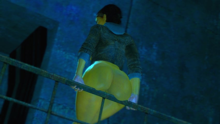 alyx_vance ass ass_focus dat_ass half-dressed half-life half-life_2 half_naked sitting thick_ass