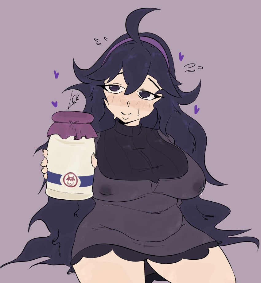 1girls @_@ big_belly big_breasts big_nipples chubby chubby_female female heart heart hex_maniac large_breasts leekcheek long_hair looking_at_viewer milk milkdrip milking_breasts nipples_visible_through_clothing offering offering_to_viewer plump plump_breasts pokemon pokemon_trainer pokemon_xy solo solo_focus stained_clothes sweat sweatdrop sweater thick very_long_hair