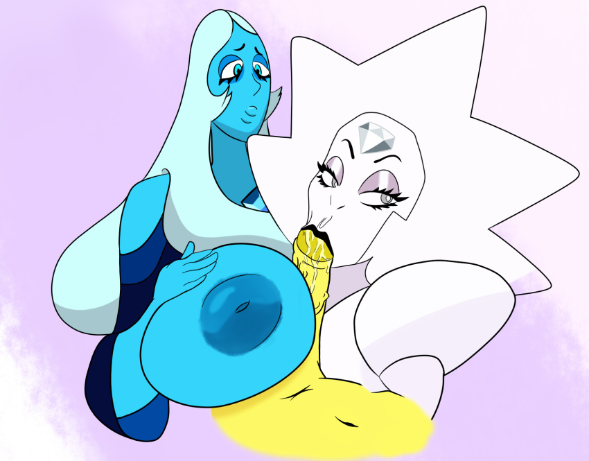 1futa 2girls :>= alien alien_girl areola areolae big_breasts big_penis blue_diamond_(steven_universe) breast_grab breasts busty cartoon_network diamond_authority disembodied_penis erection eyelashes fellatio fellatio_through_another's_paizuri female female_focus futa_on_female futanari gem_(species) guillion_(toshkarts) half-closed_eyes hand_on_breast hand_on_own_breast highres huge_breasts huge_penis large_breasts large_penis lips lipstick long_hair looking_away looking_down looking_to_the_side nipples paizufella paizuri paizuri_during_fellatio penis saliva saliva_drip saliva_on_penis saliva_trail sketch smile smiling spiky_hair steven_universe voluptuous white_diamond_(steven_universe) yellow_diamond_(steven_universe)