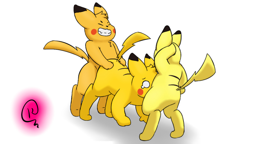 kakau221 male male/male nintendo pikachu pokemon yaoi yellow_fur