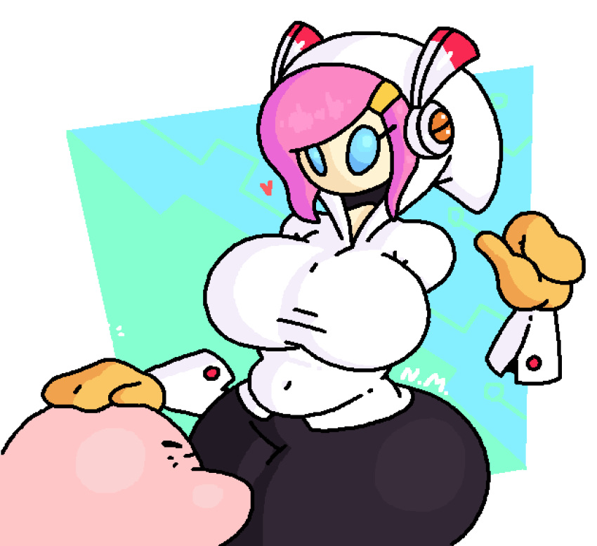 big_ass big_breasts chubby chubby_female curvy cute head_pat kirby_(series) kirby_planet_robobot kirby_star_allies large_ass large_breasts larger_female mouthless mouthless_female nintendo secretary sleepyslut susanna_patrya_haltmann susie_(kirby) tummy wholesome