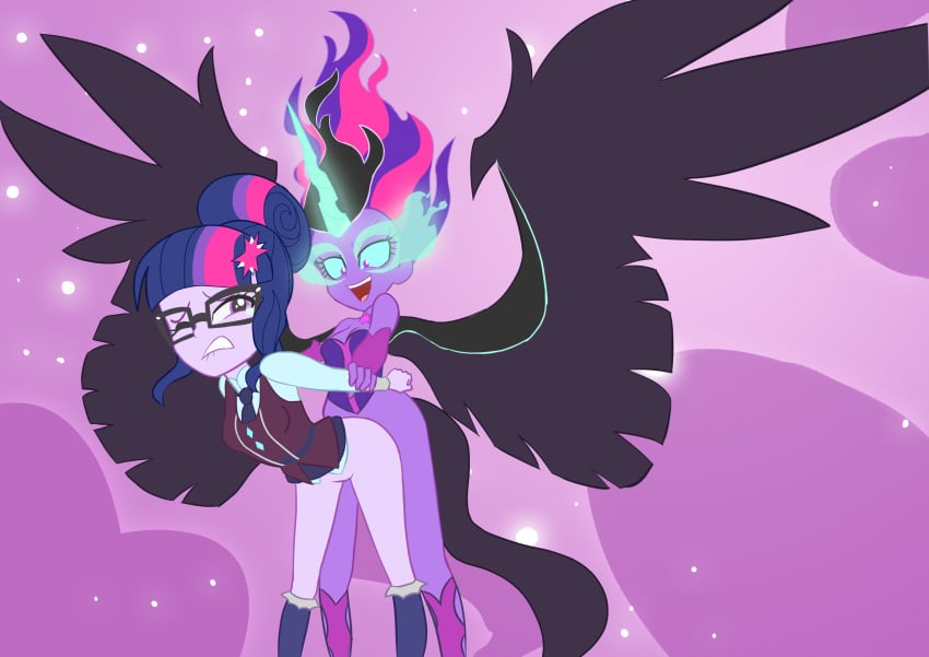 accurate_art_style dekasuji equestria_girls friendship_is_magic futanari legend_of_everfree midnight_sparkle my_little_pony sci-twi selfcest tagme twilight_sparkle_(mlp)