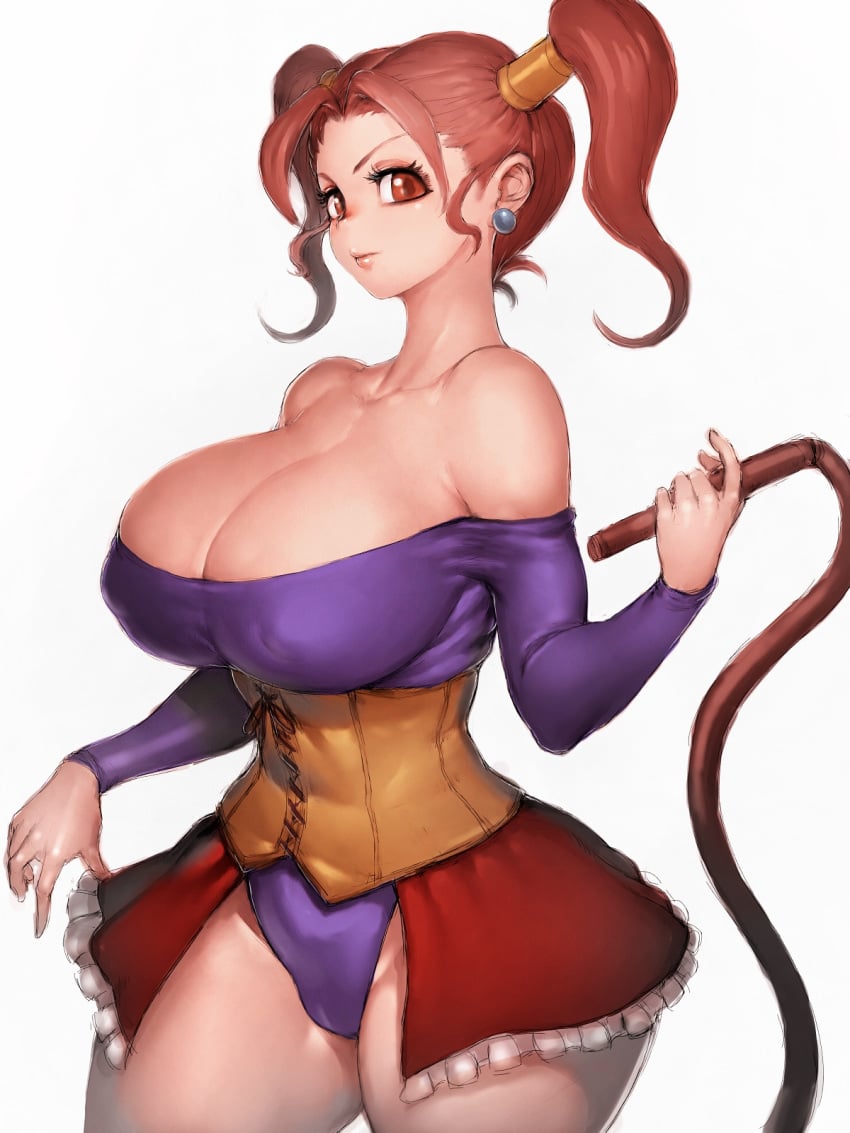 big_breasts clothed_female clothing dragon_quest dragon_quest_viii erect_nipples erect_nipples_under_clothes female female_focus female_only fumio_(rsqkr) jessica_albert large_breasts long_hair nipples nipples_visible_through_clothing solo solo_female solo_focus