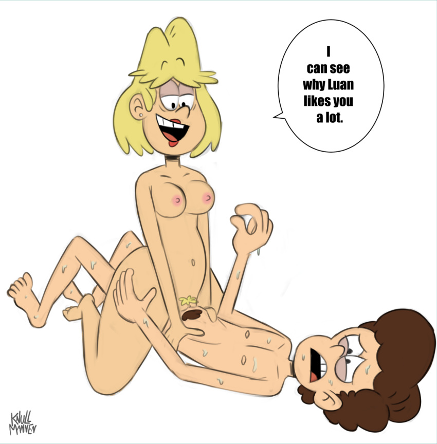 1boy 1boy1girl 1girls age_difference benny_stein duo female knullmannen naked older older_woman_and_younger_boy rita_loud sex straight_hair sweating the_loud_house woman_on_top