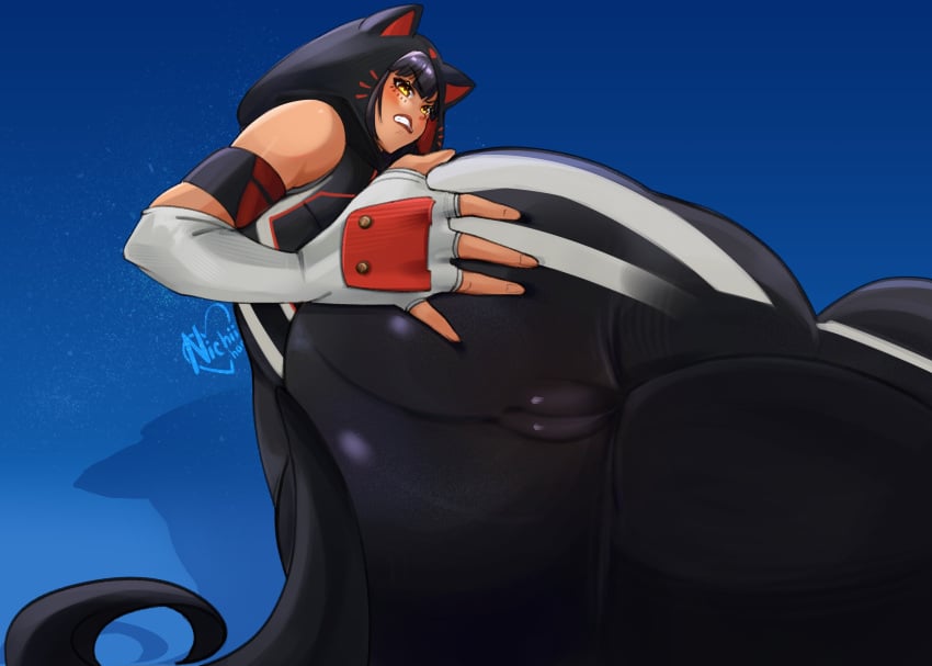 1girls agata_(fortnite) artist_request ass_grab black_hair blush bob_cut bodysuit butt_focus butt_grab cameltoe cat_ears curvy curvy_body curvy_female female female_focus female_only fortnite fortnite:_battle_royale grabbing_own_ass hand_on_ass hand_on_butt huge_ass large_ass looking_back plump presenting presenting_ass presenting_hindquarters solo tagme tail thick_ass thick_thighs tight_clothing voluptuous voluptuous_female wide_hips