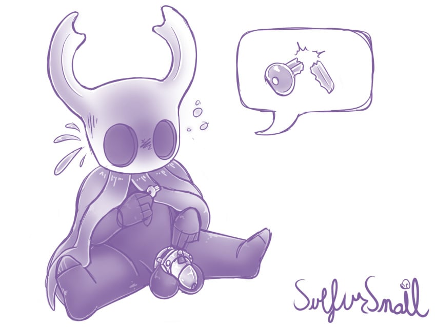 1boy 2020 accident accidental anthro arthropod balls biped black_body blush bodily_fluids chastity_cage chastity_device chubby_male cloak clothed clothing digital_media_(artwork) featureless_face featureless_feet featureless_hands forced genitals hi_res hollow_knight humanoid insects male male_only monochrome nervous nude penis permanent_chastity protagonist_(hollow_knight) simple_background sketch slightly_chubby solo submissive submissive_male sulfur_snail_(artist) sweat sweatdrop team_cherry vessel_(species) video_games white_background