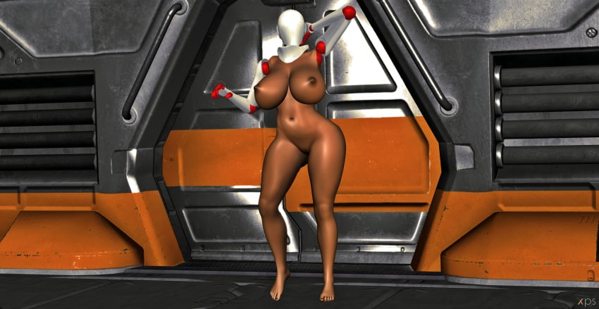 3d android areolae arms_behind_head artificial_intelligence artificial_limbs ass ass bars belly belly_button bent_knee big_breasts black_toenails brown_body brown_nipples brown_skin busty cleavage corridor curvy cybercole360 door doorway erect_nipples feet female female female_only floor games hands_behind_head haydee haydee_(game) huge_breasts knees legs looking_at_viewer metal_floor naked navel nude nude_female plump posing pussy pussy_lips red_balls render robotic_limbs shaved_pussy shaved_pussy soles solo solo_female standing standing_up stomach thick_thighs thighs toes video_games xnalara xps